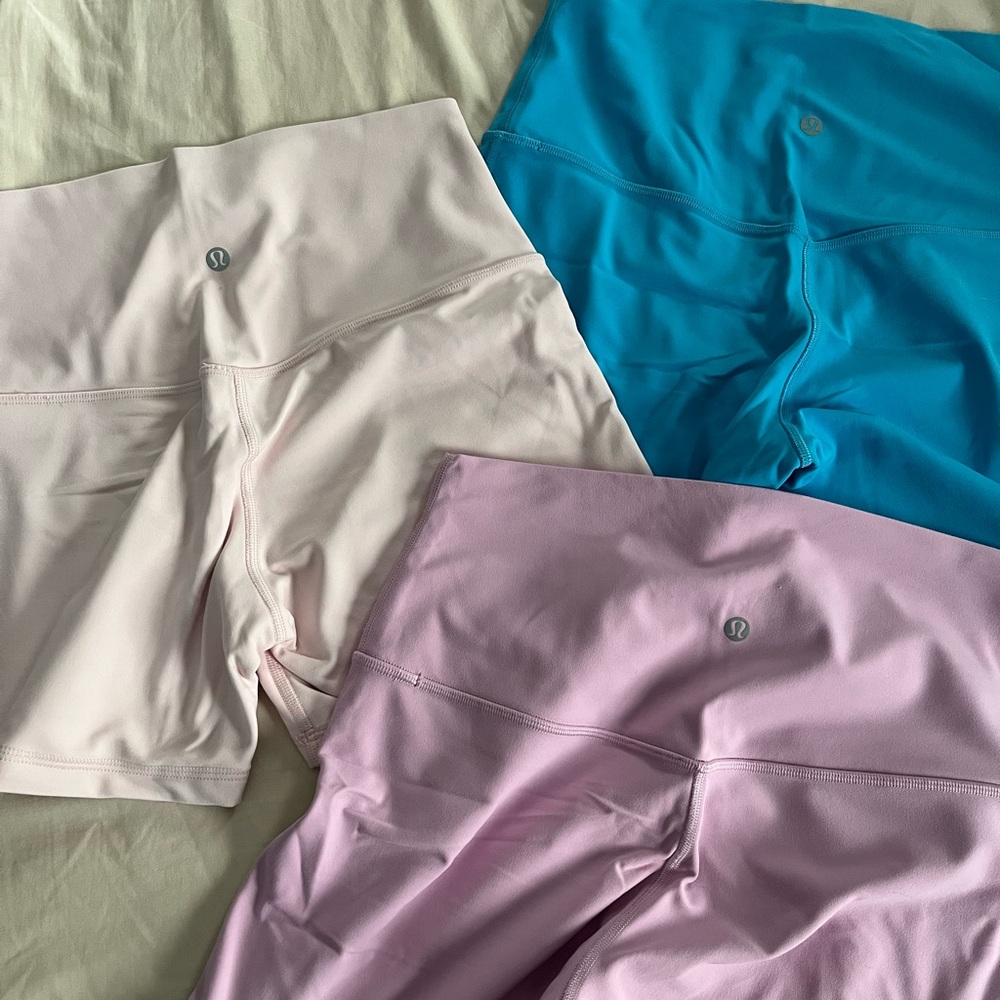 Lululemon align high rise shorties size 8 set of 3